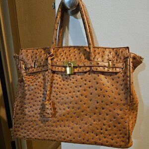 Large Ostrich Designer Inspired Bag 👜
